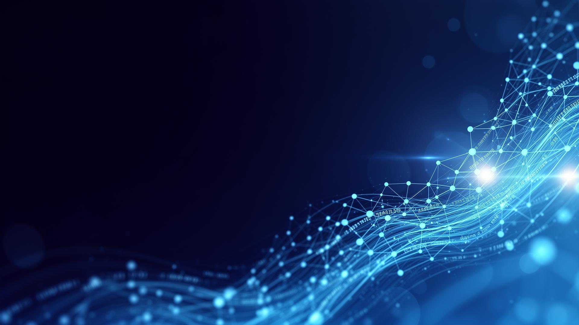 Futuristic AI neural network background